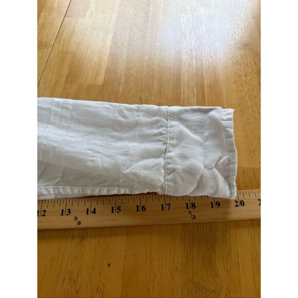 Tommy Bahama Linen “Coastal Stripe” Long Sleeve Shirt (White / Pastel) – L - Picture 10 of 13